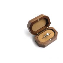 Boîte à bagues en forme double, boîte à bagues de mariage, boîte à bagues de mariage, fiançailles de mariage pour la Saint-Valentin(Champagne)