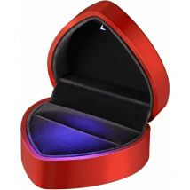 Boîte à bagues led Boîte à bagues en forme de coeur Anneau Boucle d'oreille Collier Bracelet Présentoir Boîte à bijoux led Boîte-cadeau