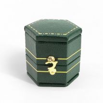 Boîte à bagues vintage bijoux présentoir organisateur boîte sortie en cuir PU(vert)