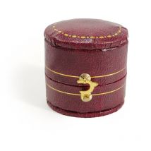 Boîte à bagues vintage bijoux présentoir organisateur boîte sortie en cuir PU(rouge)