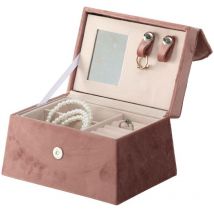 Boîte à bijoux avec miroir clea, rose