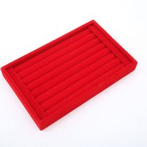 Boîte à bijoux de boucle d'oreille, boîte de rangement de boîte de rangement de bijoux(rouge)