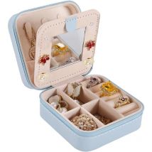 Boîte à bijoux de voyage Boîte à bijoux de voyage Boîte de rangement de bijoux de voyage Petite boîte de rangement de bijoux adaptée aux filles et