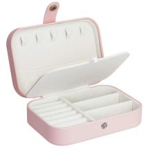 Boîte à bijoux de voyage en cuir, petite boîte à bijoux pour femmes, boîte de rangement en cuir pour filles, étui à bijoux de voyage en cuir pour