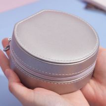Shining House - Boîte à Bijoux De Voyage Petit Mini Sac De Rangement Organisateur De Bijoux, Étui En Cuir pu Pour Accessoires Femmes Et Filles, Pour
