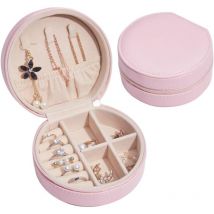 Boîte à bijoux de voyage, petit organiseur de bijoux, sac de rangement, étui en cuir pu pour femmes
