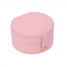 Boîte à bijoux en cuir multicouche avec boîte à bijoux(rose)