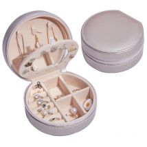 Boîte à Bijoux, Petit Organisateur De Bijoux De Voyage, Sacs De Rangement En Cuir pu Pour Support Portable Femme Fille, Collier, Boucles D'oreilles,