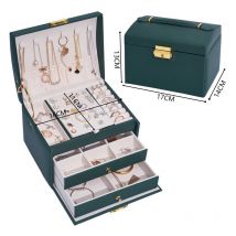 Cyslmuk - Boîte à bijoux pour femmes et filles (vert), boîte à bijoux, boîte à bijoux, boîte de rangement pour bagues, bracelets, boucles d'oreilles,