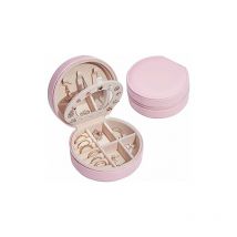 Linghhang - Boîte à bijoux pour filles (rose), boîte à bijoux de voyage avec miroir, boîte à bijoux en cuir pu, adaptée aux bagues, boucles