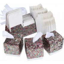 Fei Yu - Boîte à bonbons en papier pœilleté, Boîte cadeau à pœillettes pour mariage, Boîte cadeau pour fête créative en papier-coloré 25 pièces
