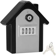 Yzmrbdqc - Boite a Cle Securisee Mural Boite a Clé avec Code Numérique & Clés d'urgence, Grand Key Safe Box Format Coffre a Clef Extérieur pour