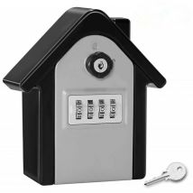Boite a Cle Securisee Mural - Boite a Clé avec Code Numérique & Clés d'urgence - Grand Key Safe Box - Format Coffre a Clef Extérieur pour Maison,