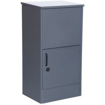 Sweeek - Boite à colis 56 cm en acier galvanisé avec cadenas. anthracite. capacité de 2 colis. l 56 x p 43 x h 107 cm
