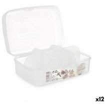 Kinvara - Boîte en plastique transparent avec compartiments 21,5 x 8 x 14,6 cm (12 pièces)