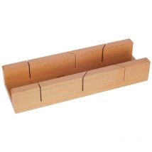 Boîte à onglets L300xl62xH37 mm bois de hêtre verni