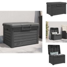 Boîte à coussins d'extérieur anthracite polypropylène - Boîte à Coussins - Coffre De Jardin - Rangement Extérieur - Mobilier De Jardin - Jardin