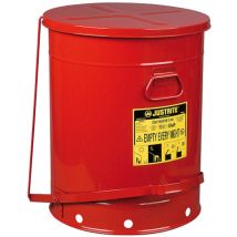 Justrite - Poubelle pour déchets inflammables et chiffons de nettoyage huileux - Capacité homologuée fm / ul. 79L