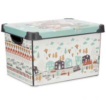 Boîte à jouets avec couvercle beep beep, 22 l