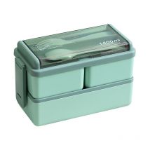 Boîte à lunch, boîte à lunch bento avec 3 compartiments et ustensiles, boîte à lunch micro-ondable, boîte à lunch en plastique pour enfants adultes