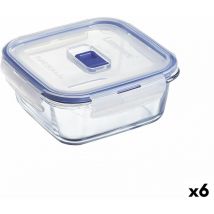Luminarc - Boîte à lunch hermétique pure boîte active 760 ml verre bicolore (6 pièces)