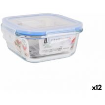 Quttin - Boîte à lunch hermétique carrée 550 ml (12 pièces)