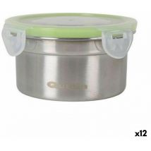 Quttin - Boîte à lunch hermétique ronde 300 ml en acier inoxydable (12 pièces)
