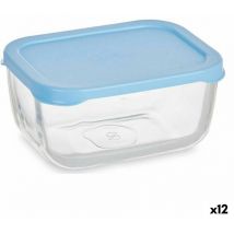 Pasabahce - Boîte à lunch en verre polyéthylène transparent bleu 420 ml (12 pièces)
