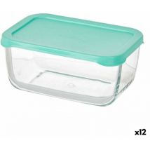 Lunch box snow 790 ml verre polyéthylène transparent vert (12 pcs.)