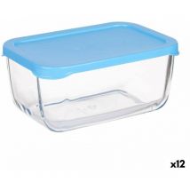 Boîte à neige en verre polyéthylène transparent bleu 790 ml (12 unités)