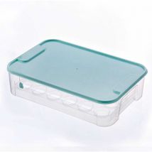 Boîte à œufs avec 24 grilles organisateur de boîte à œufs en plastique à une couche de grande capacité Boîte à œufs Boîte de rangement pour bac à