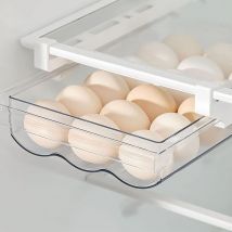 Boîte à Oeufs en Plastique, Plateau à œufs Pour Réfrigérateur, 18Grilles Tiroir à œufs, Boîte de Rangement Pour œufs Frais