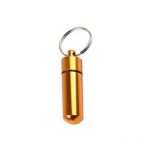Boîte à pilules en aluminium pour porte-clés. Étanche Portable Mini Voyage Pilules Boîtes Médecine Vitamine Titulaire Cas. Conteneur de bouteilles,