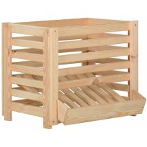 Boîte à pommes de terre 60x40x50 cm Bois de pin solide