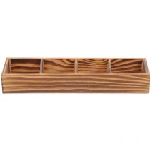 Boîte à sachets de thé en bois avec compartiments, support pour sachets de café, conteneur de rangement divisé pour comptoir