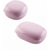 Jalleria - Boite a Savon Lot de 2 Boite Savon Voyage Porte Savon avec Couvercle Porte Savon Etanche et Scellé Boite pour Savon Boîtes à Savon de