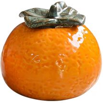 Boîte à thé en céramique imitation orange, décoration de fête (orange)