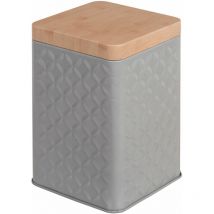 Boite à thé en métal - Gris