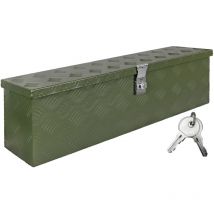 Boîte à Timon Vert Boîte à outils Caisse de camion Boîte en Aluminium sélection Box de remorque avec couvercle Verrouillable Boîte de Transport