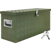 Boîte à Timon Vert Boîte à outils Caisse de camion Boîte en Aluminium sélection Box de remorque avec couvercle Verrouillable Boîte de Transport
