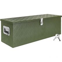 Boîte à Timon Vert Boîte à outils Caisse de camion Boîte en Aluminium sélection Box de remorque avec couvercle Verrouillable Boîte de Transport