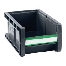 Boîte de rangement à ouverture frontale L198xl130xH90 mm pp gris anthracite Bott