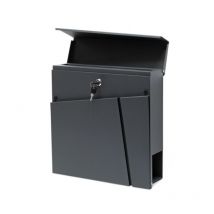 Boite aux lettres Design avec compartiment journal 37x37x10,5 cm Anthracite