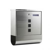Boite aux lettres design murale avec porte-journaux Acier inoxydable 30,5 x33,5x9,6cm