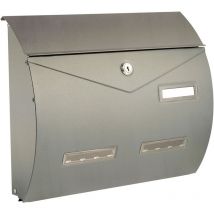 Alubox - Boîte aux Lettres Porte-Revues 'Enveloppe' Argent Métallisé