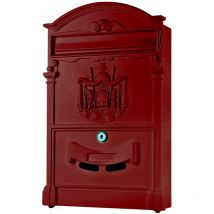 Boîte aux lettres Murale Antique Rouge