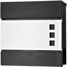 Boîte aux lettres acier inoxydable boîte aux lettres murale compartiment à journaux rouleau de journaux plaque signalétique design boîte aux lettres