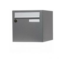 Boîte Aux Lettres Normalisée 2 Portes Extérieur Acier Gris Brillant Planète Renz