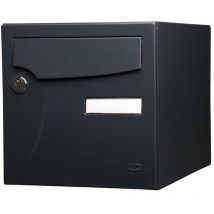 Boîte aux lettres normalisée 2 portes extérieur Renz Animation acier anthracite