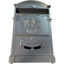 Format de magazine sur boîte aux lettres en aluminium 26x9xh41 Villa Italia Brixo Grey - Grey